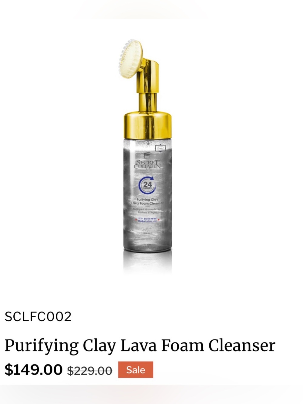 Secret Garden Purifying Clay Lava Foam Daily Cleanser and Brush - Picture 2 of 2